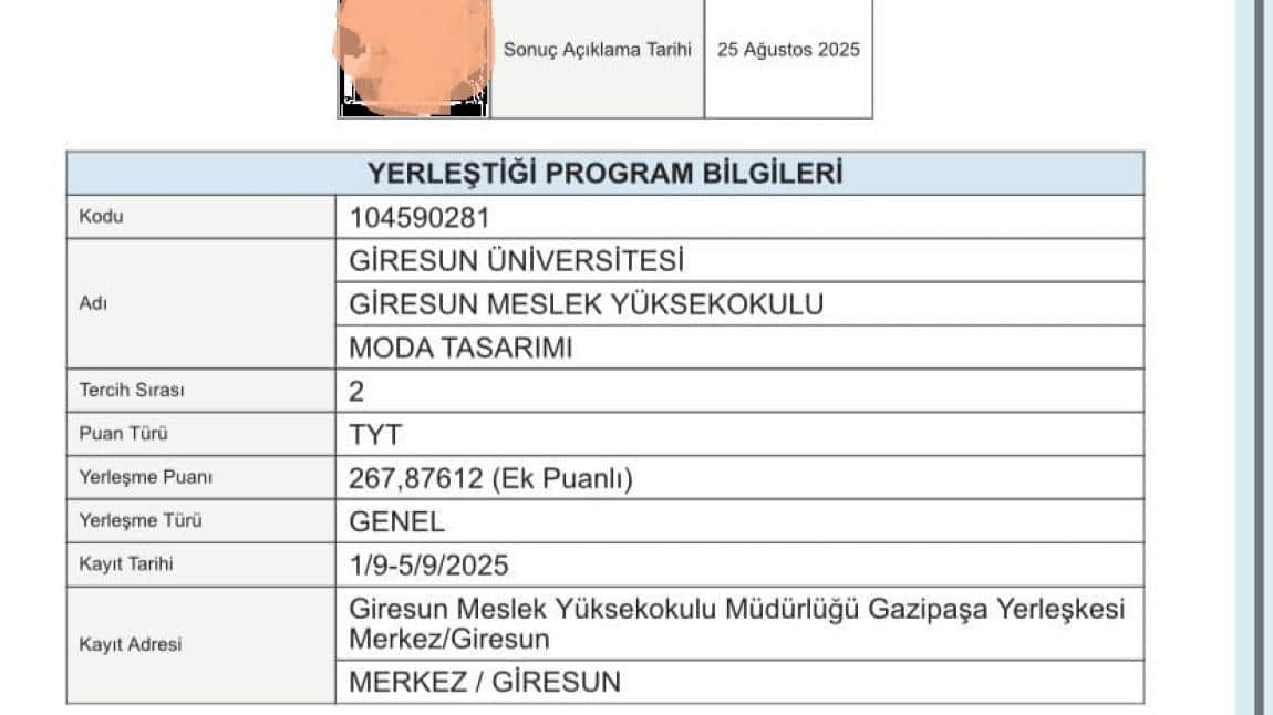 OKULUMUZ MESLEKİ EĞİTİM(ÇIRAKLIK) MERKEZİ ÖĞRENCİMİZİN GURURLANDIRAN BAŞARISI